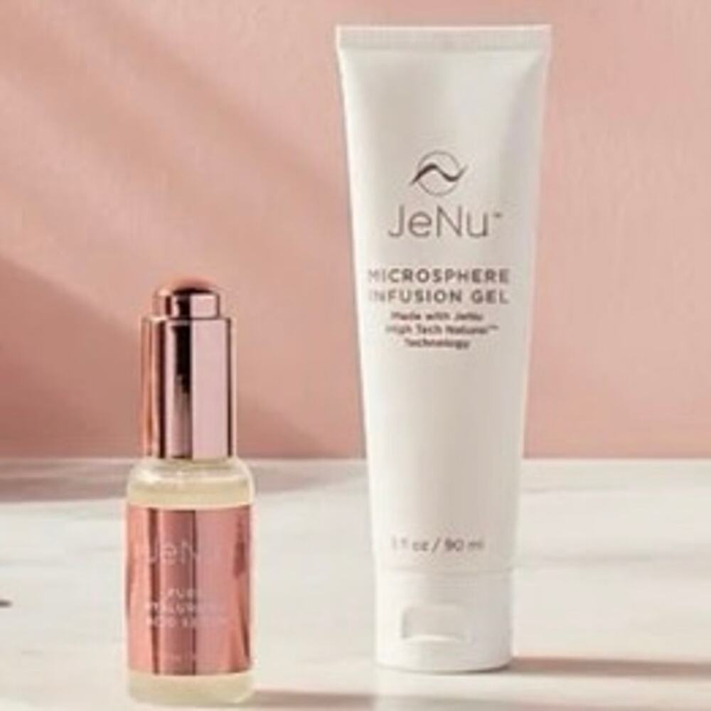 JeNu Microsphere Infusion Gel + Hyaluronic Acid Serum Set Trophy‎ Skin NEW~NIB